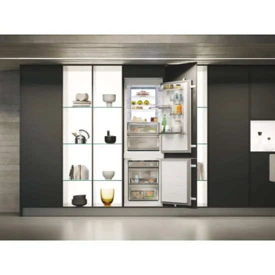 Haier HBW7518C No Frost beépíthető alulfagyasztós kombinált hűtőszekrény, 182/86L, WIFI, 54x55x177.2 cm 