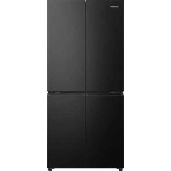 Hisense RQ5P470SAFD Total No Frost side by side hűtőszekrény francia ajtós kialakítással, 304/179L, WIFI, inverteres kompresszor, 79.4x68.8x178.5 cm, fekete 