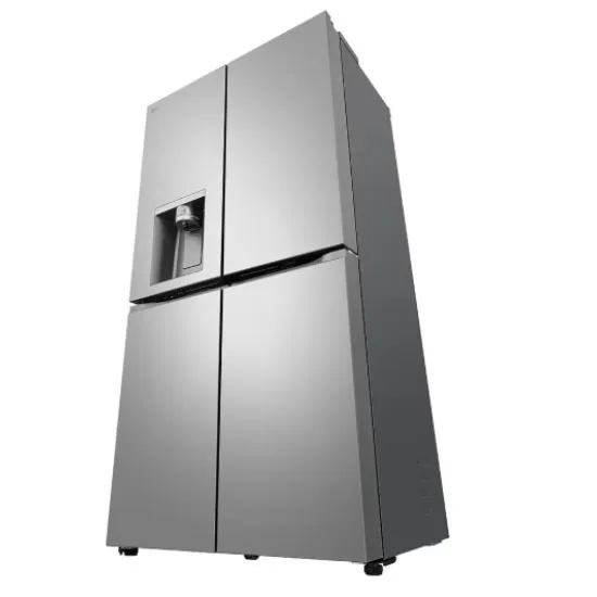 LG GML960PYFE side by side hűtőszekrény, francia ajtós kialakítással,Lineáris Inverter Kompresszor,363/274L,WIFI, hamvas matt ezüst szín, 91.4x72.9x179.2 cm 