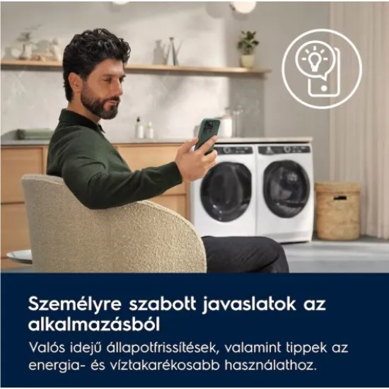 Electrolux EW8W4402QE mosó-szárítógép, ökoinverter motor, Wifi, gőz, 11/7kg, 59.7x66x84.7 cm 