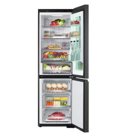 LG GBG719MDNN alulfagyasztós kombinált hűtőszekrény, 242/110L, InstaView™, MoodUP™, Smart Inverter Kompresszor, WIFI, 59.5x68.4x187 cm, fényes fehér szín 