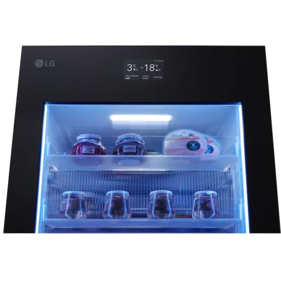 LG GBG719MDNN alulfagyasztós kombinált hűtőszekrény, 242/110L, InstaView™, MoodUP™, Smart Inverter Kompresszor, WIFI, 59.5x68.4x187 cm, fényes fehér szín 