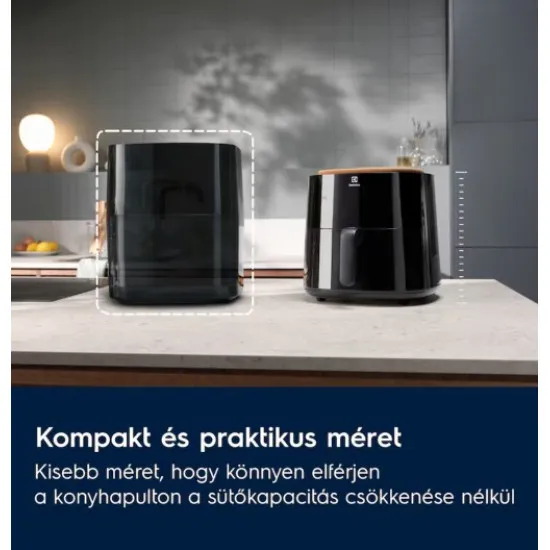 Electrolux EAF5B 700 Air Fryer, forrólevegős sütő, 5L, fekete szín, 1500W