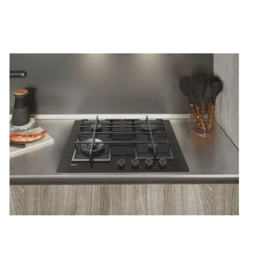 Haier HAVG5BF4S2B/1 beépíthető gáz főzőlap, 65x51x3.81 cm, fekete 