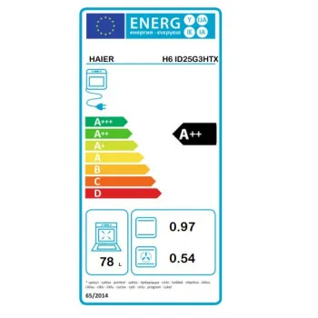 Haier H6 ID25G3HTX beépíthető sütő, 78L, WIFI+Bluetooth, 59.5x56.8x59.5 cm, inox 