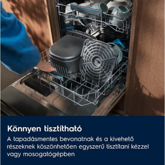 Electrolux EAF7SB Air Fryer, forrólevegős sütő, 7L, 1500W, fekete szín 
