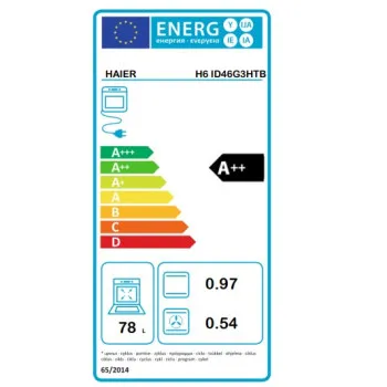 Haier H6 ID46G3HTB beépíthető sütő, 78L, WIFI, 59.5x56.8x59.5 cm, fekete 