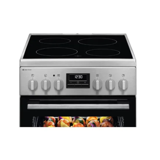 Electrolux LKR540267X kerámialapos tűzhely BBQ grillnyárssal, 57L, 50x60x85.8 cm, inox 