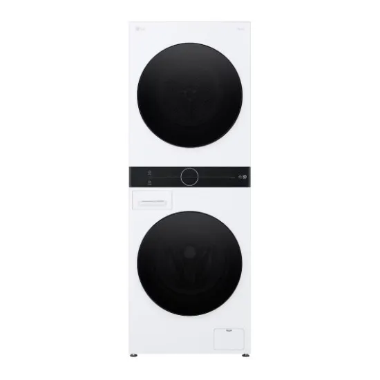 LG WT1210WWF WashTower™ elöltöltős mosógép és hőszivattyús szárítógép egybeépítve, 12/10 kg, Direct Drive inverter motor, gőz, WIFI, 60x66x165.5 cm 