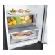 LG GBV22NCCEP alulfagyasztós kombinált hűtőszekrény, 277/110L, Smart Inverter Kompresszor, 59.5x67.5c203 cm, matt éjfekete szín 