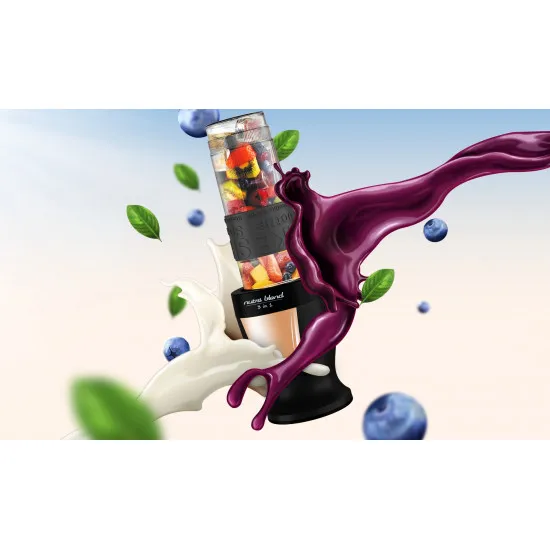 Kalorik BLS 1500 BR multifunkciós nutri blend turmix 3az1ben, 300W, fekete 