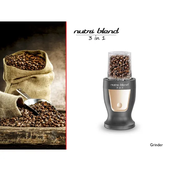 Kalorik BLS 1500 BR multifunkciós nutri blend turmix 3az1ben, 300W, fekete 