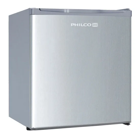 Philco PSB 401 EX CUBE egyajtós mini hűtőszekrény, 41L, 44x47x51 cm, inox 