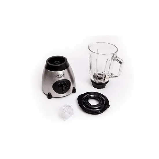 Adler AD4070 turmixgép, 800W, 1.5L-es üveg kehely, inox/fekete 