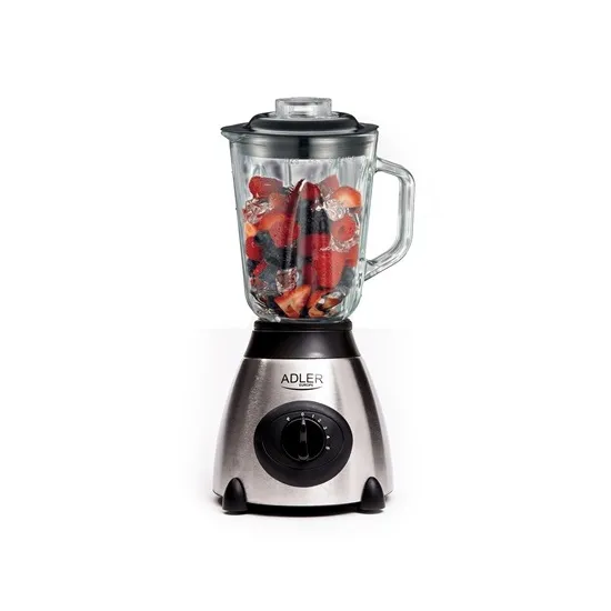 Adler AD4070 turmixgép, 800W, 1.5L-es üveg kehely, inox/fekete 
