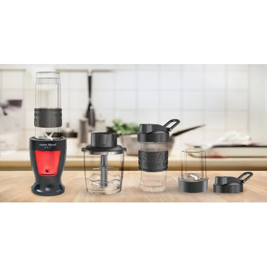 Kalorik BLS 1500 BR multifunkciós nutri blend turmix 3az1ben, 300W, piros 
