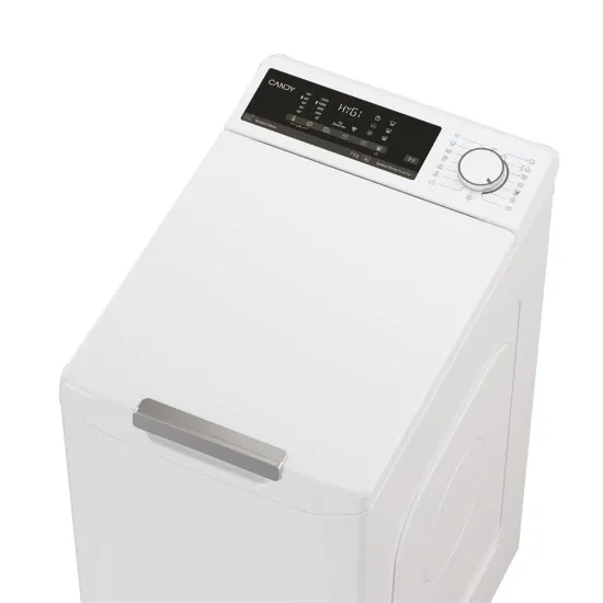 Candy TCA474TM5-S felültöltős mosógép, 7 kg, WIFI, inverter motor, 41x60x86 cm
