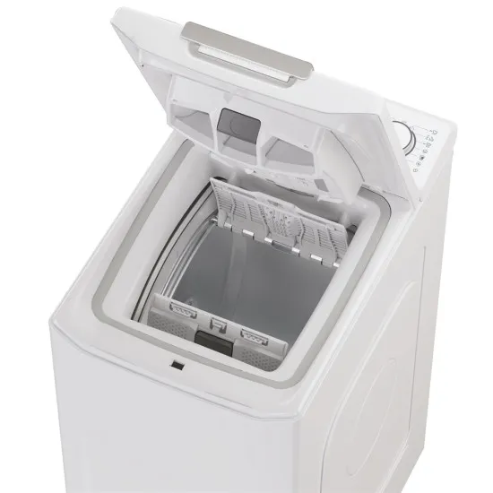 Candy TCA474TM5-S felültöltős mosógép, 7 kg, WIFI, inverter motor, 41x60x86 cm