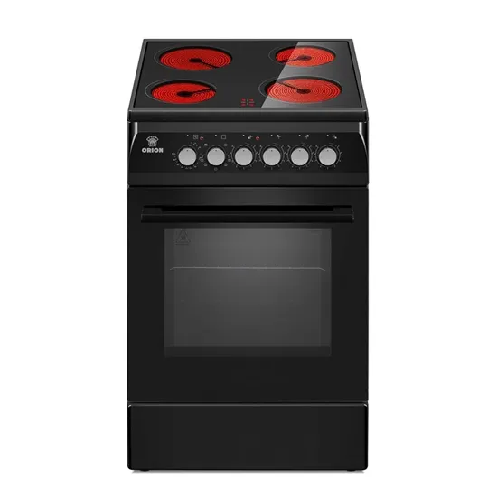 Orion OEC-VC04B kerámialapos tűzhely, 58L, 50x60x85 cm, fekete