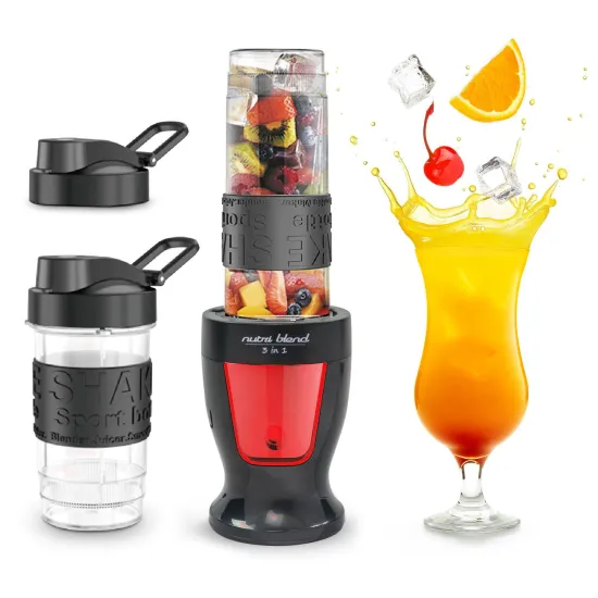 Kalorik BLS 1500 BR multifunkciós nutri blend turmix 3az1ben, 300W, piros 