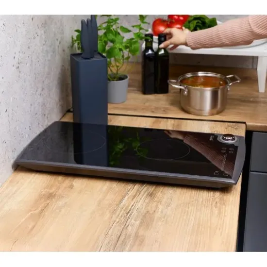 MPM MPM-MKE-24 kétzónás indukciós kerámialap, 1300W + 1800W, fekete 