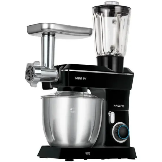 MPM MPM-MRK-24 konyhai robotgép 3az1ben robot, turmix, húsdaráló funkció 1400W, 5L, fekete 