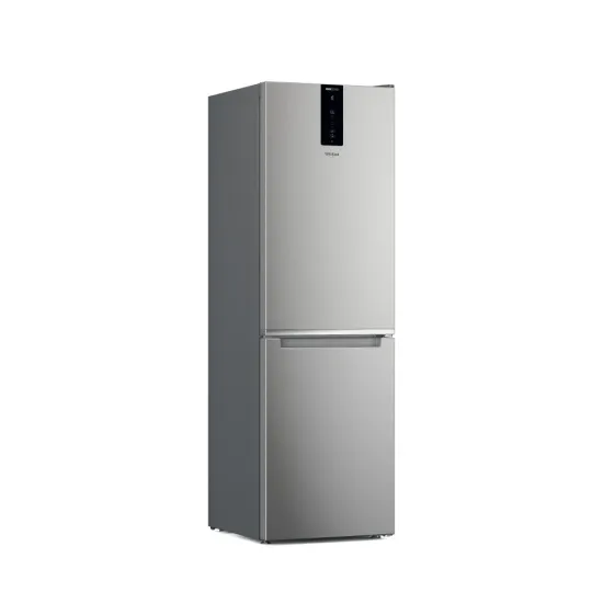 Whirlpool W7X 82O OX Total No Frost alulfagyasztós kombinált hűtőszekrény, Zen Inverter Kompresszor, 231/104L, 59.6x67.8x191.2 cm, optic inox