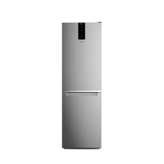 Whirlpool W7X 82O OX Total No Frost alulfagyasztós kombinált hűtőszekrény, Zen Inverter Kompresszor, 231/104L, 59.6x67.8x191.2 cm, optic inox