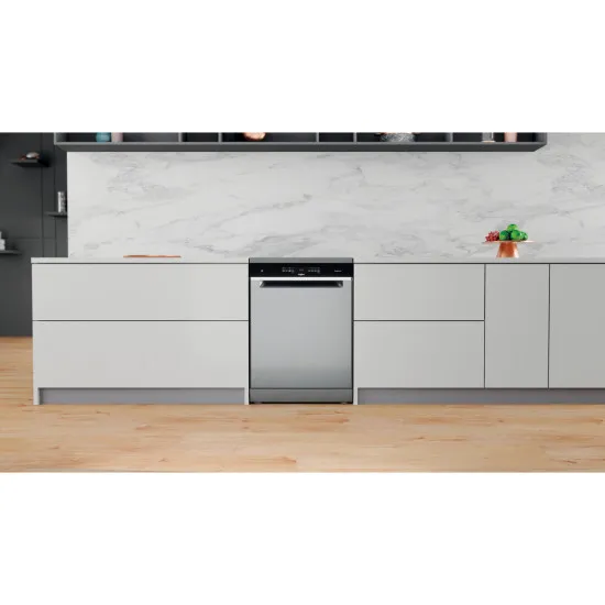 Whirlpool WFO 3O32 N P X mosogatógép, 14 teríték, automatikus ajtónyitás, 60x59x85 cm, inox 