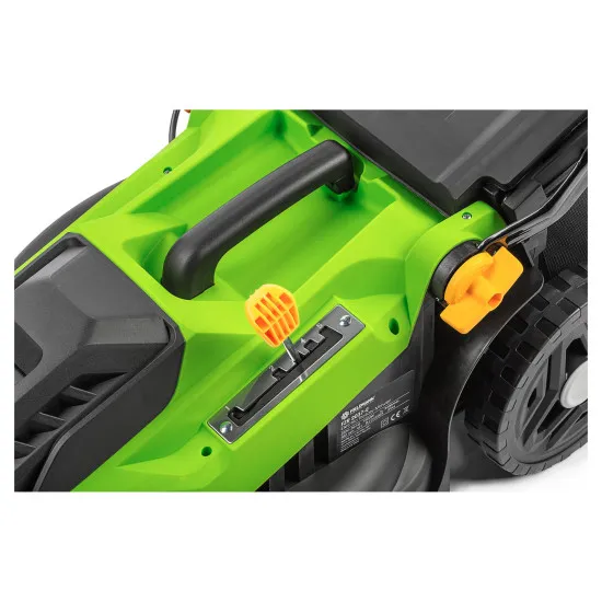 Fieldmann FZR 2037-E elektromos fűnyíró, 1600W, 38cm vágószélesség, zöld/fekete szín 