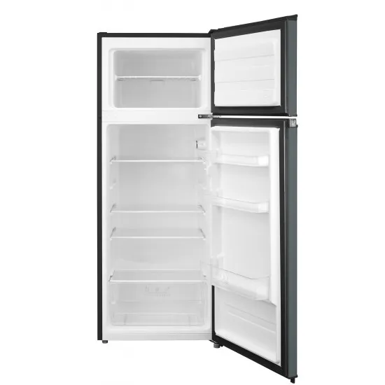 Tesla RD2100MBE felülfagyasztós kombinált hűtőszekrény, 163/41L, 55x55x144 cm, fekete szín 