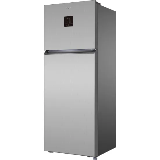 Tesla RD4650FTXE Total No Frost felülfagyasztós kombinált hűtőszekrény, 364/90L, 70.6x68.6x185 cm, inox  