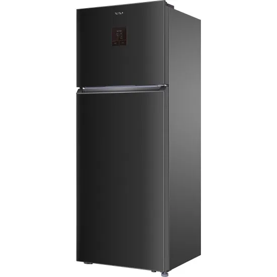 Tesla RD4650XTBE Total No Frost felülfagyasztós kombinált hűtőszekrény, 364/90L, 68.1x70.1x185 cm, fekete 