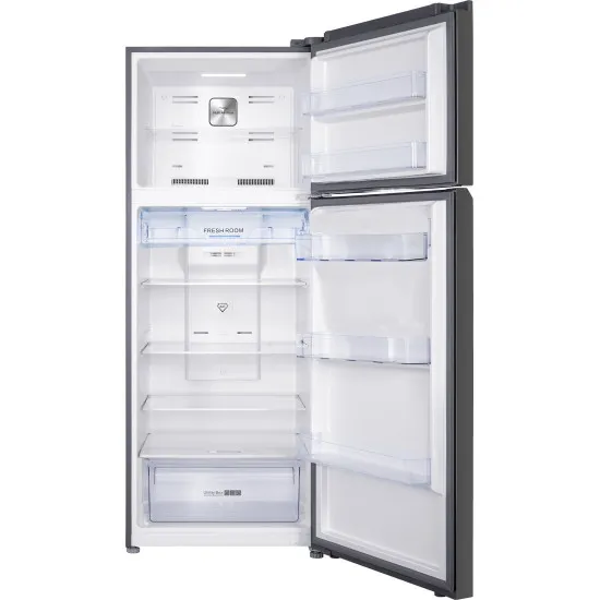Tesla RD4650XTBE Total No Frost felülfagyasztós kombinált hűtőszekrény, 364/90L, 68.1x70.1x185 cm, fekete 