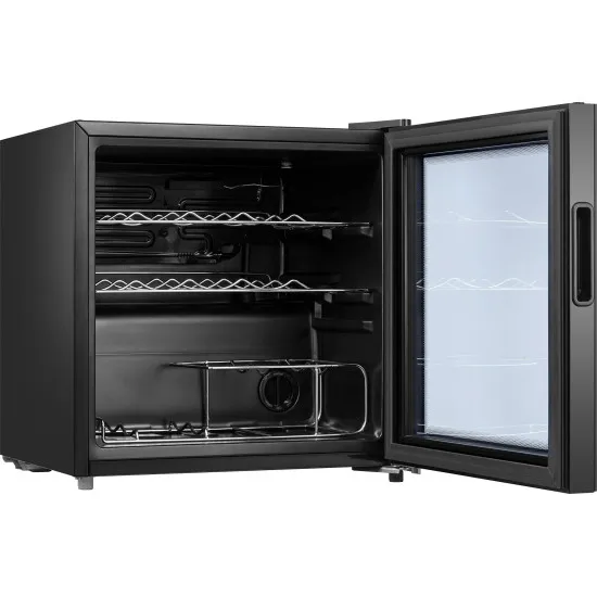 Tesla RW044M borhűtő, 14 palack, 44L, 47.2x44.4x49.3 cm, fekete 