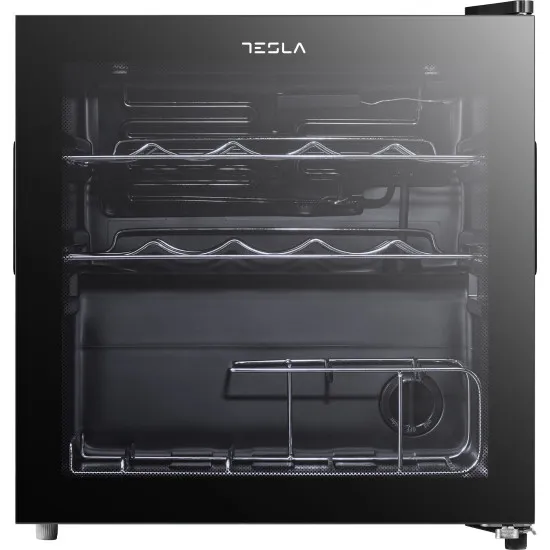 Tesla RW044M borhűtő, 14 palack, 44L, 47.2x44.4x49.3 cm, fekete 