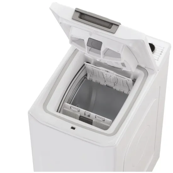 Hoover THOS476TM5-S felültöltős mosógép 7kg 1400 ford, inverter motor, digit kijelző