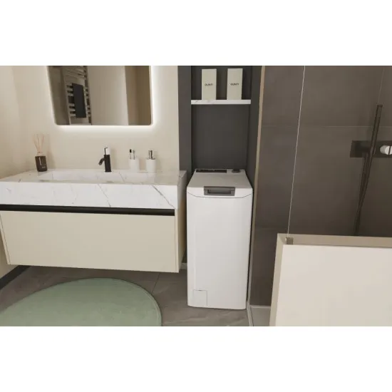 Hoover THOS476TM5-S felültöltős mosógép 7kg 1400 ford, inverter motor, digit kijelző