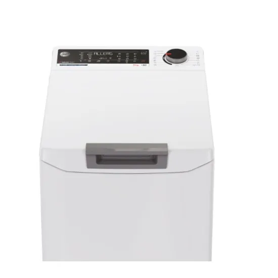 Hoover THOS476TM5-S felültöltős mosógép 7kg 1400 ford, inverter motor, digit kijelző