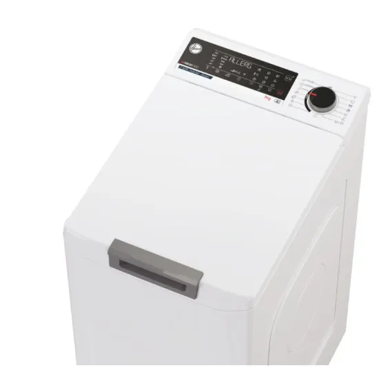 Hoover THOS476TM5-S felültöltős mosógép 7kg 1400 ford, inverter motor, digit kijelző