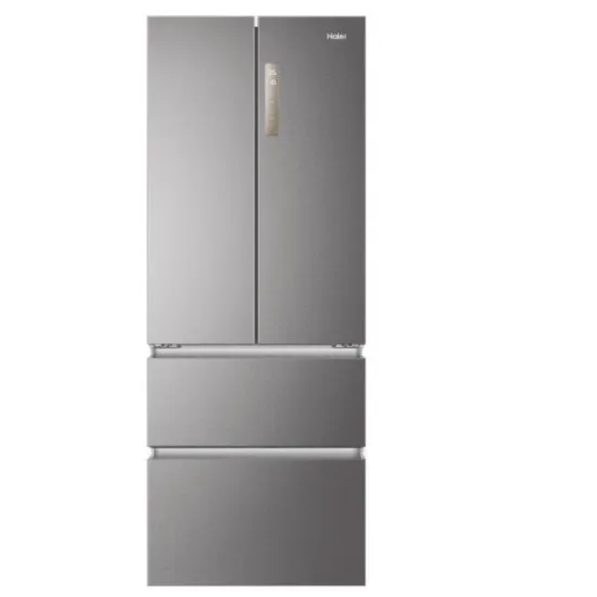 Haier HB17FPAAA Total No Frost side by side hűtőszekrény francia ajtós kialakítással, Dual Inverter Kompresszor, 306/140L, 70x67.5x190.6 cm, platina inox 