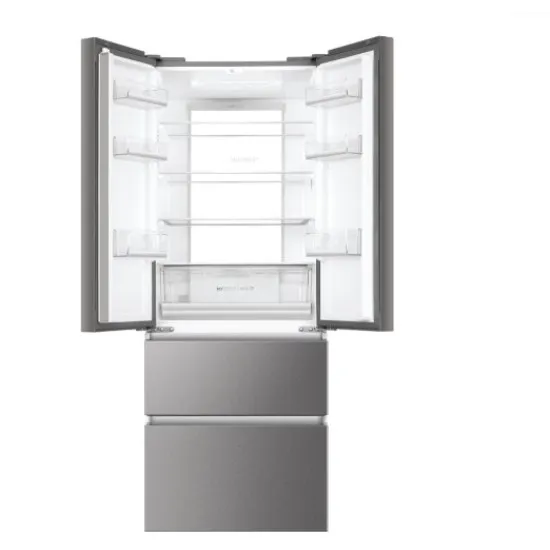 Haier HB17FPAAA Total No Frost side by side hűtőszekrény francia ajtós kialakítással, Dual Inverter Kompresszor, 306/140L, 70x67.5x190.6 cm, platina inox 