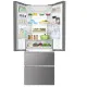 Haier HB17FPAAA Total No Frost side by side hűtőszekrény francia ajtós kialakítással, Dual Inverter Kompresszor, 306/140L, 70x67.5x190.6 cm, platina inox 