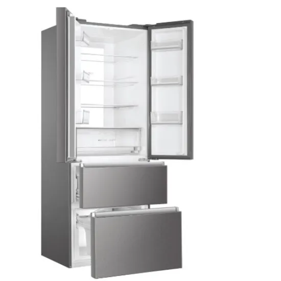 Haier HB17FPAAA Total No Frost side by side hűtőszekrény francia ajtós kialakítással, Dual Inverter Kompresszor, 306/140L, 70x67.5x190.6 cm, platina inox 