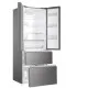 Haier HB17FPAAA Total No Frost side by side hűtőszekrény francia ajtós kialakítással, Dual Inverter Kompresszor, 306/140L, 70x67.5x190.6 cm, platina inox 