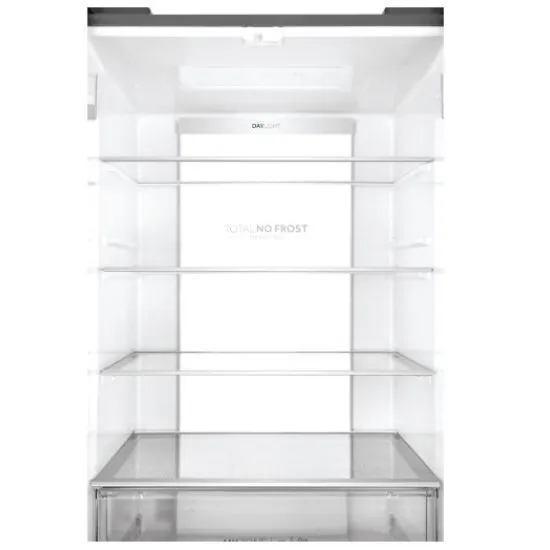 Haier HB17FPAAA Total No Frost side by side hűtőszekrény francia ajtós kialakítással, Dual Inverter Kompresszor, 306/140L, 70x67.5x190.6 cm, platina inox 