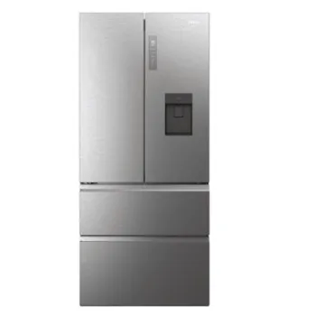 Haier HFW7819EWMP Total No Frost side by side hűtőszekrény francia ajtós kialakítással, 356/181L, Dual Inverter Kompresszor, Wifi, 83x66.9x192.5 cm, platina inox 