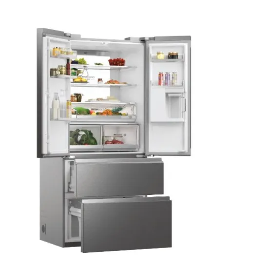 Haier HFW7819EWMP Total No Frost side by side hűtőszekrény francia ajtós kialakítással, 356/181L, Dual Inverter Kompresszor, Wifi, 83x66.9x192.5 cm, platina inox 