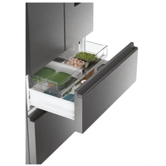 Haier HFW7819EWMP Total No Frost side by side hűtőszekrény francia ajtós kialakítással, 356/181L, Dual Inverter Kompresszor, Wifi, 83x66.9x192.5 cm, platina inox 