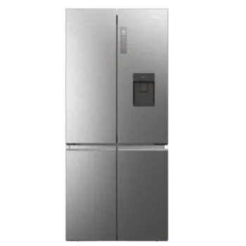 Haier HCW7819EHMP Total No Frost side by side hűtőszekrény francia ajtós kialakítással, 359/177L, 83x66.9x192.5 cm, platina inox 
